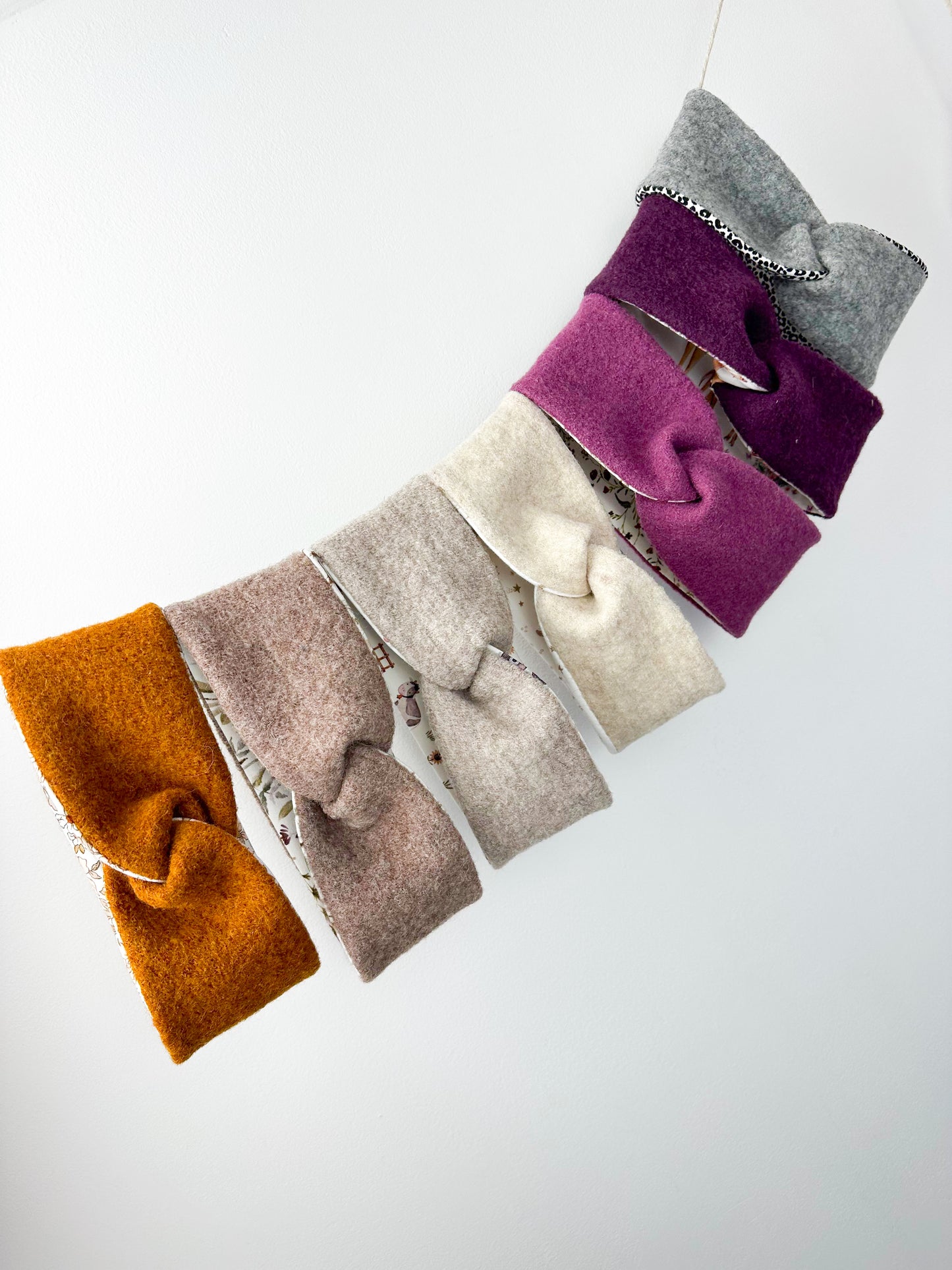 Stirnband aus Wollwalk und Jersey