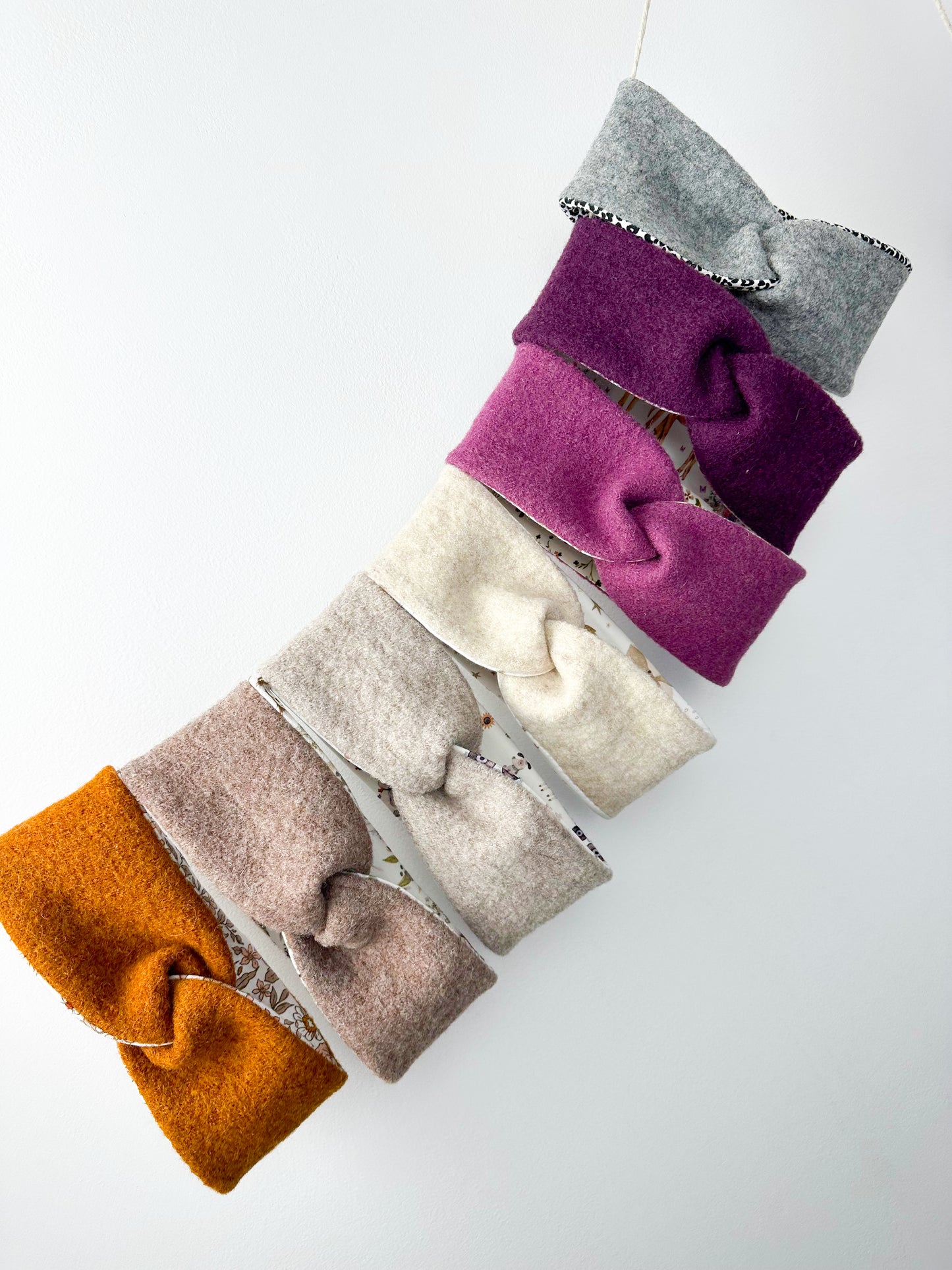 Stirnband aus Wollwalk und Jersey